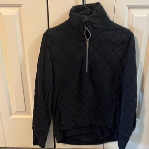 Lululemon Black Quilted Half-Zip Pullover